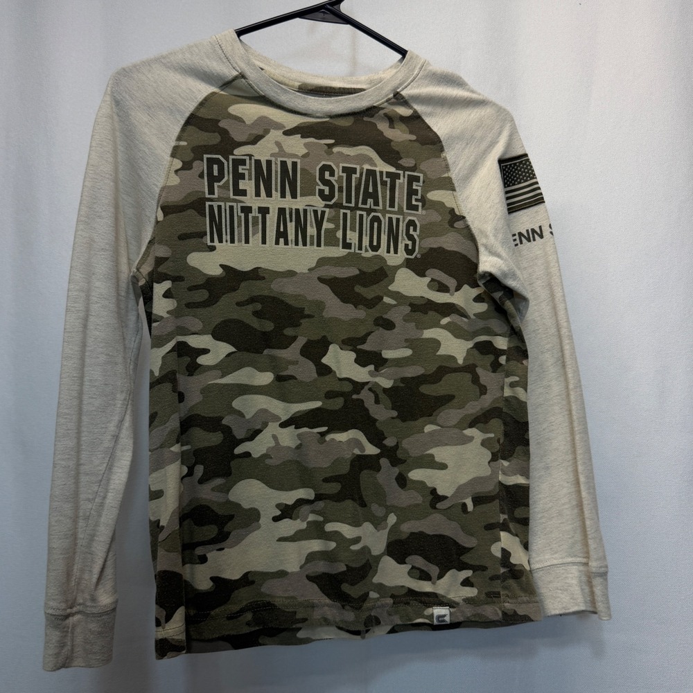 Penn State Nittany Lions Colosseum Youth Medium 12-14 Camo Long Sleeve Shirt
